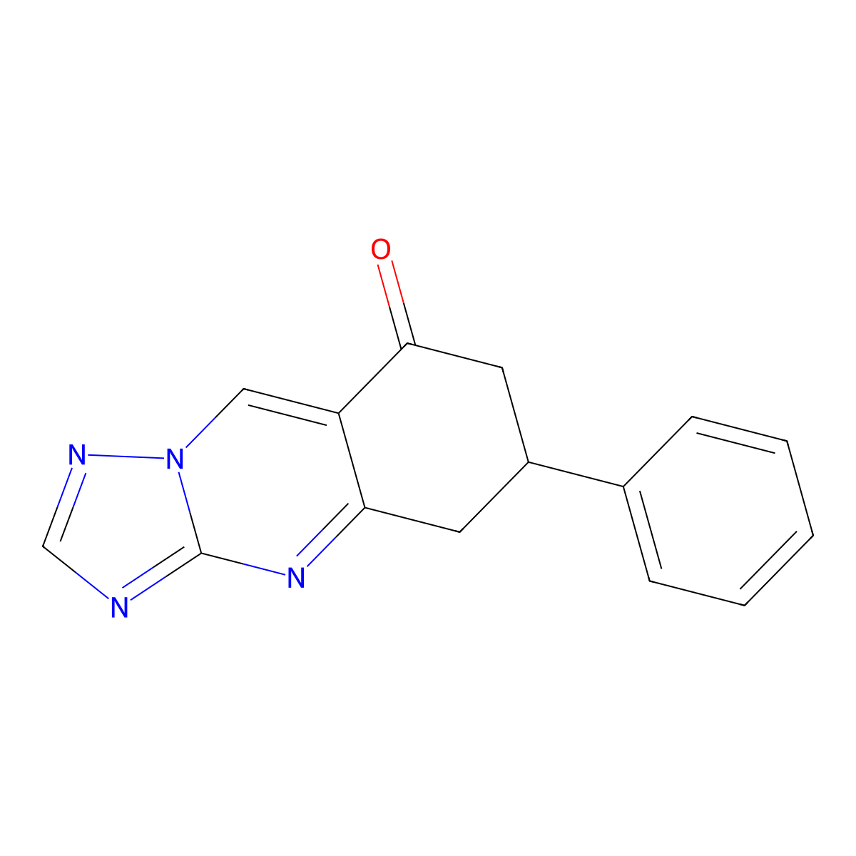6-phenyl-6,7-dihydro[1,2,4]triazolo[5,1-b]quinazolin-8(5H)-one molecular structure, CAS 777867-26-2