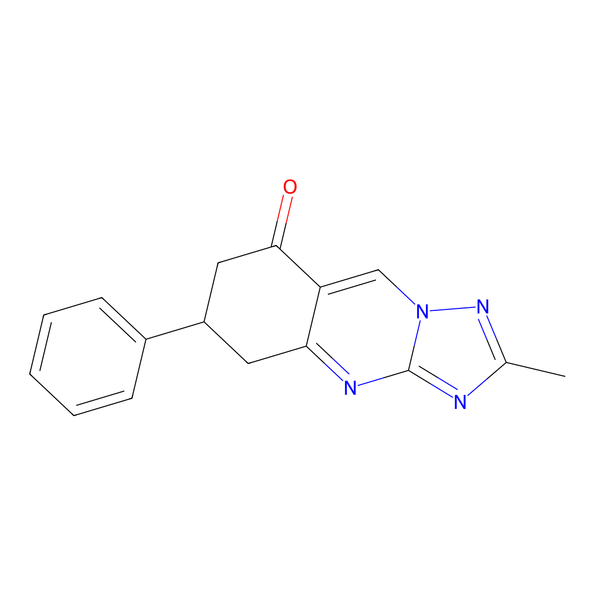 2-methyl-6-phenyl-6,7-dihydro[1,2,4]triazolo[5,1-b]quinazolin-8(5H)-one molecular structure, CAS 777867-27-3