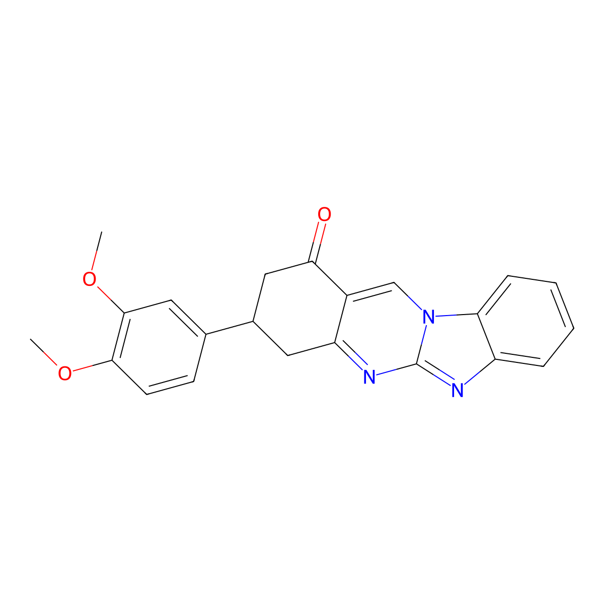 3-(3,4-dimethoxyphenyl)-3,4-dihydrobenzimidazo[2,1-b]quinazolin-1(2H)-one molecular structure, CAS 777867-44-4