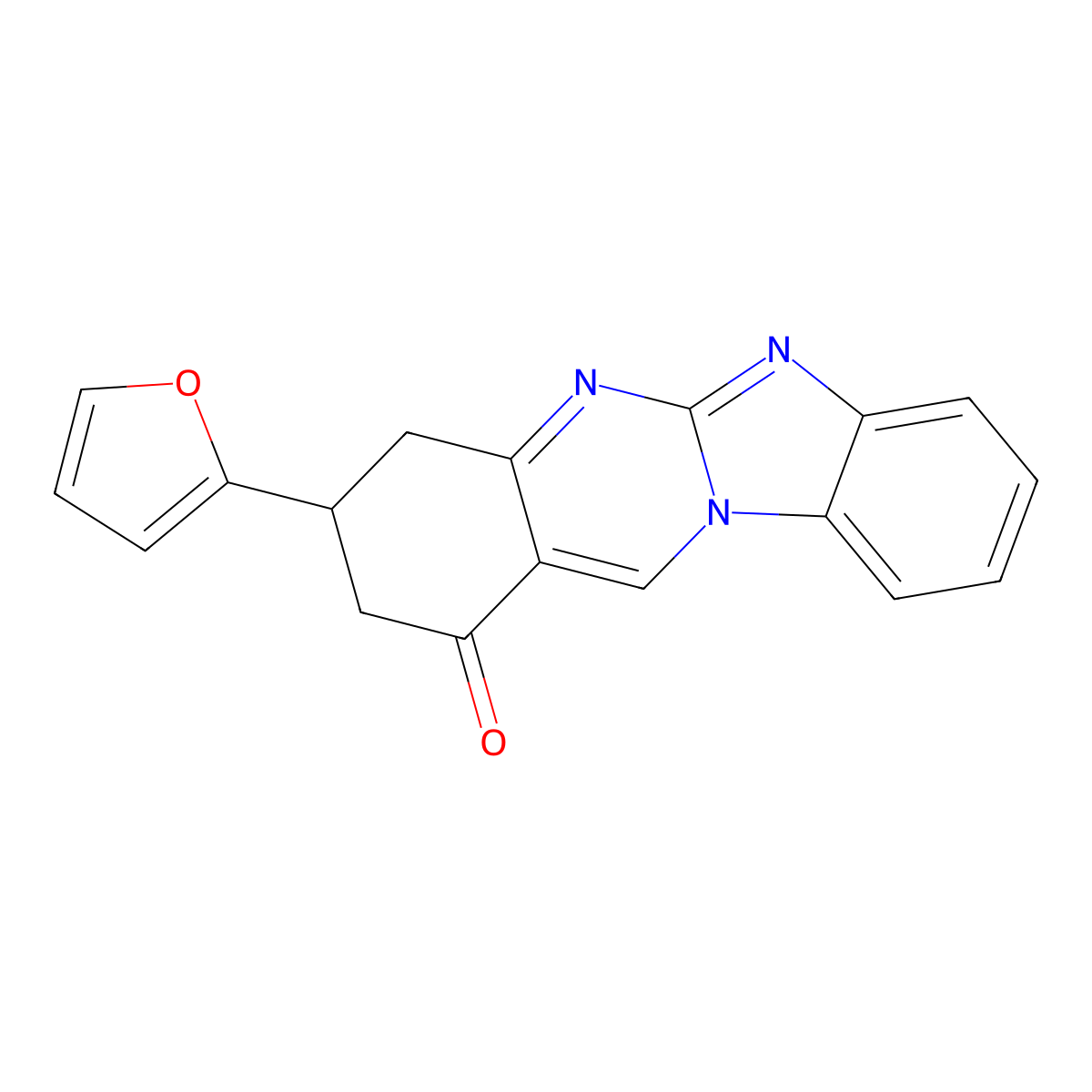 3-(furan-2-yl)-3,4-dihydrobenzimidazo[2,1-b]quinazolin-1(2H)-one molecular structure, CAS 777867-49-9