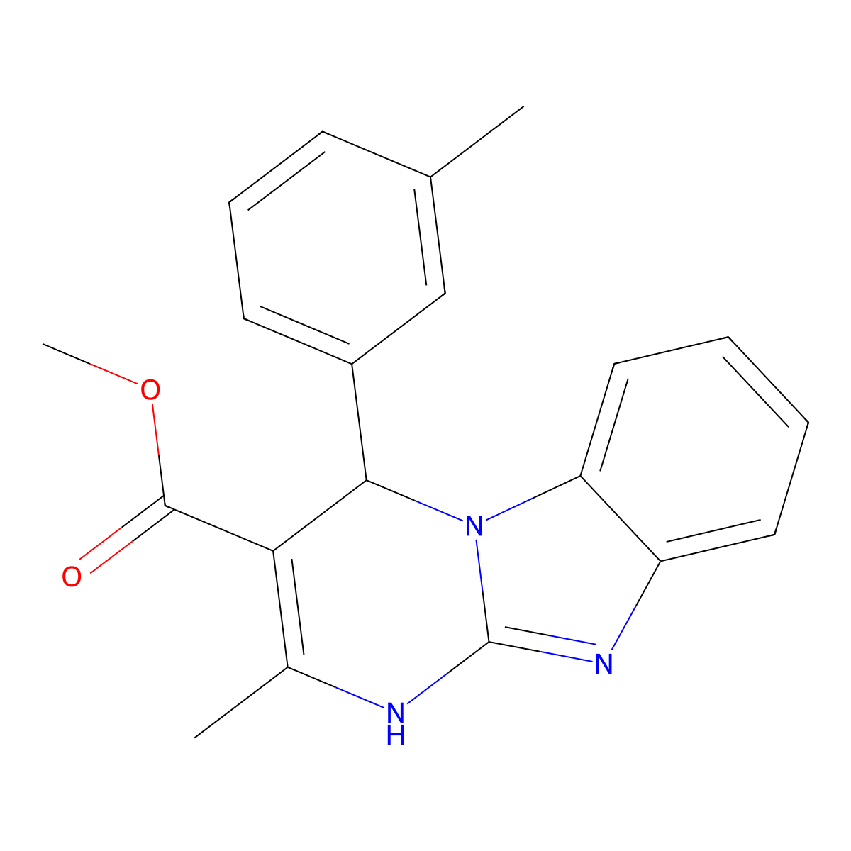 Methyl 2-methyl-4-(3-methylphenyl)-1,4-dihydropyrimido[1,2-a]benzimidazole-3-carboxylate molecular structure, CAS 777867-83-1