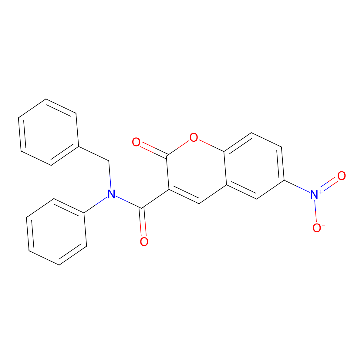 N-benzyl-6-nitro-2-oxo-N-phenylchromene-3-carboxamide molecular structure, CAS 777868-65-2