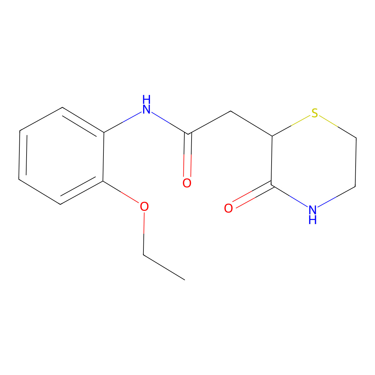 N-(2-ethoxyphenyl)-2-(3-oxothiomorpholin-2-yl)acetamide molecular structure, CAS 777869-31-5