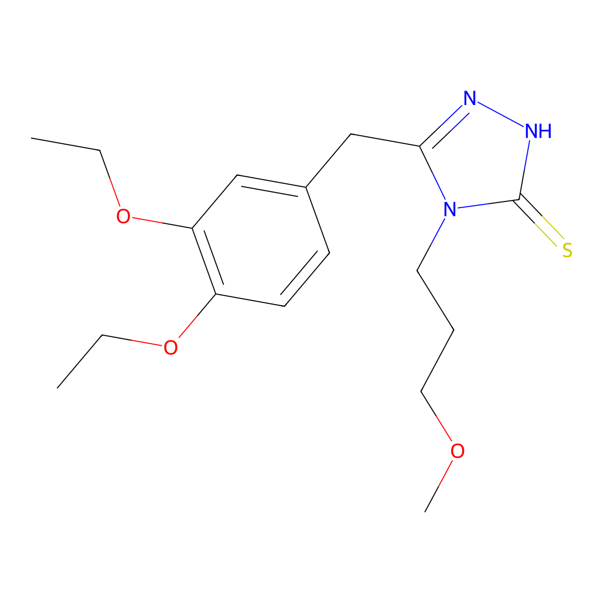 5-[(3,4-Diethoxyphenyl)methyl]-4-(3-methoxypropyl)-1,2,4-triazole-3-thiol molecular structure, CAS 777869-32-6