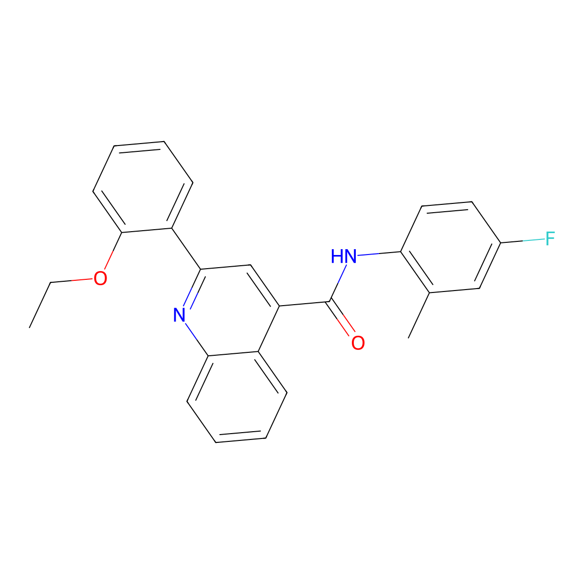 2-(2-ethoxyphenyl)-N-(4-fluoro-2-methylphenyl)quinoline-4-carboxamide molecular structure, CAS 777869-68-8