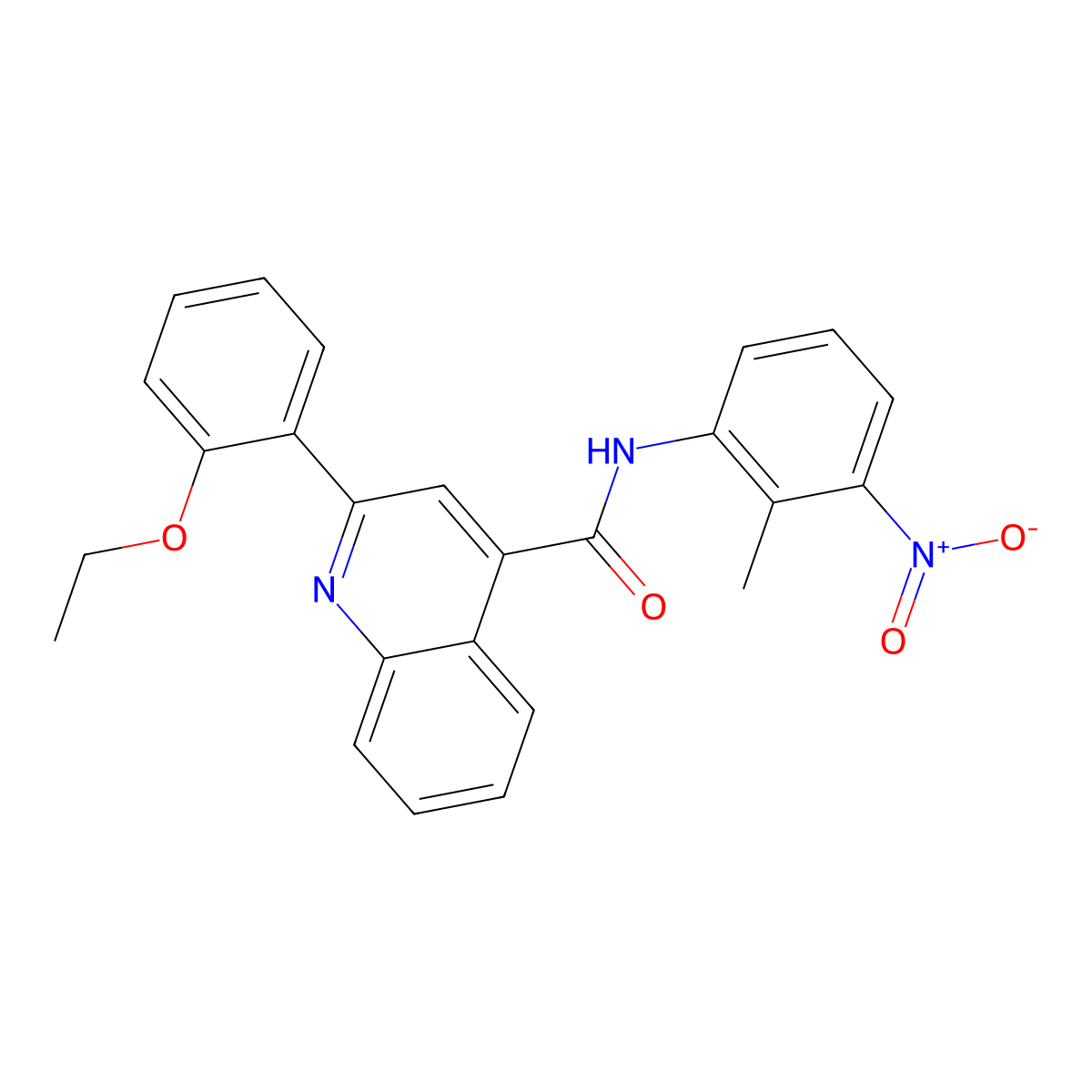 2-(2-ethoxyphenyl)-N-(2-methyl-3-nitrophenyl)quinoline-4-carboxamide molecular structure, CAS 777870-08-3
