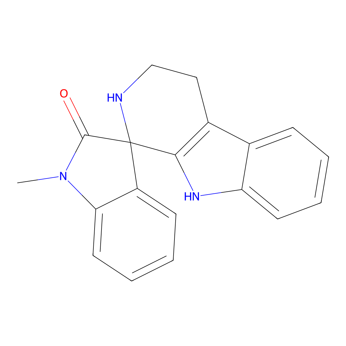1'-methyl-2,3,4,9-tetrahydrospiro[beta-carboline-1,3'-indol]-2'(1'H)-one molecular structure, CAS 777872-03-4