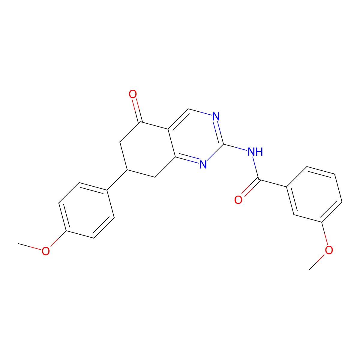 3-methoxy-N-[7-(4-methoxyphenyl)-5-oxo-5,6,7,8-tetrahydroquinazolin-2-yl]benzamide molecular structure, CAS 777872-34-1