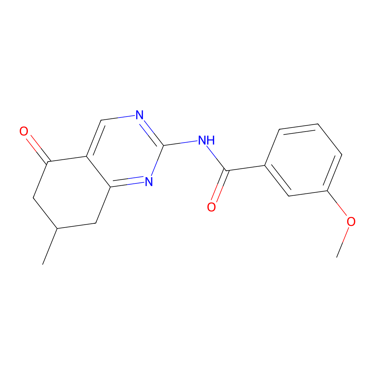 3-methoxy-N-(7-methyl-5-oxo-5,6,7,8-tetrahydroquinazolin-2-yl)benzamide molecular structure, CAS 777872-48-7