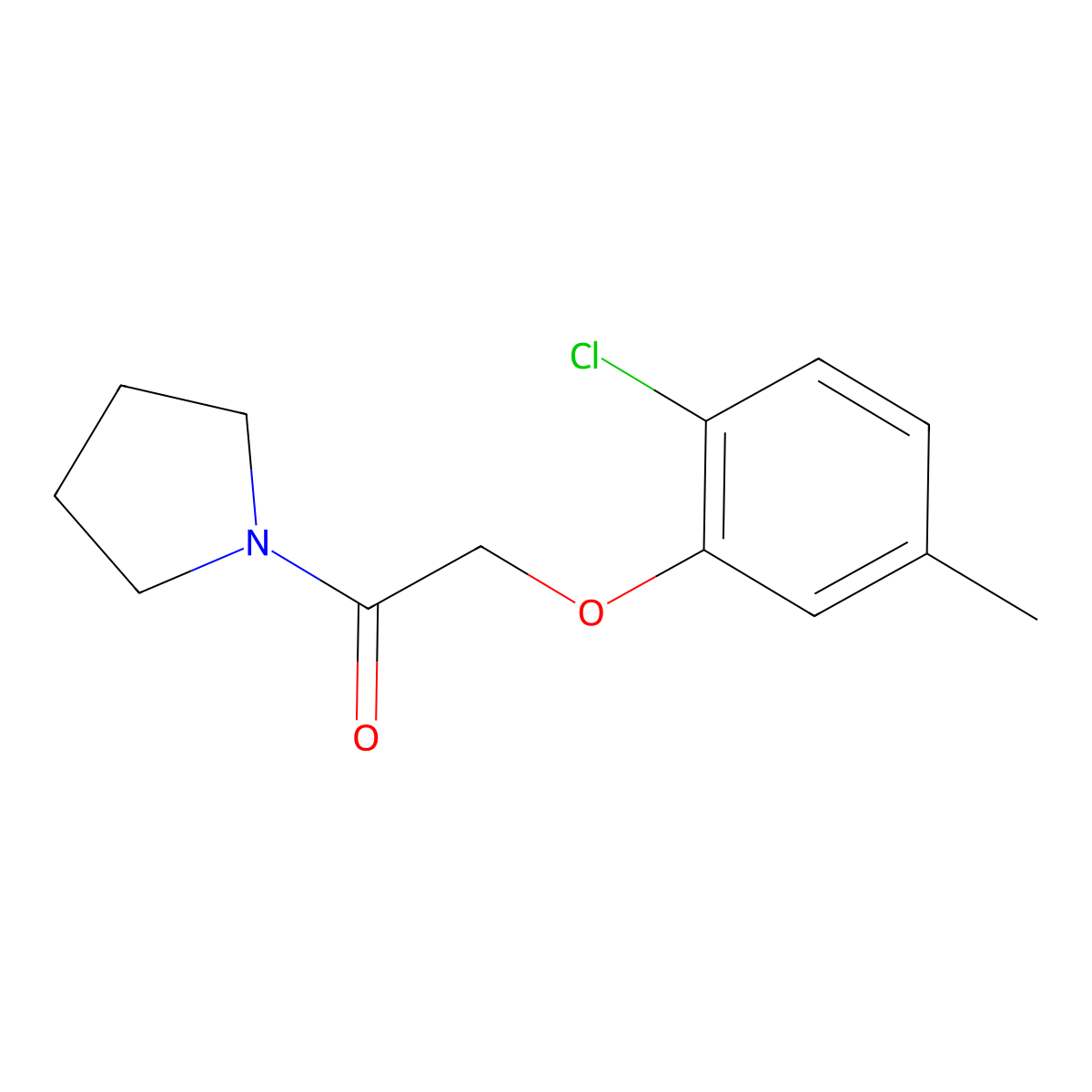2-(2-Chloro-5-methylphenoxy)-1-(1-pyrrolidinyl)ethanone molecular structure, CAS 777872-93-2