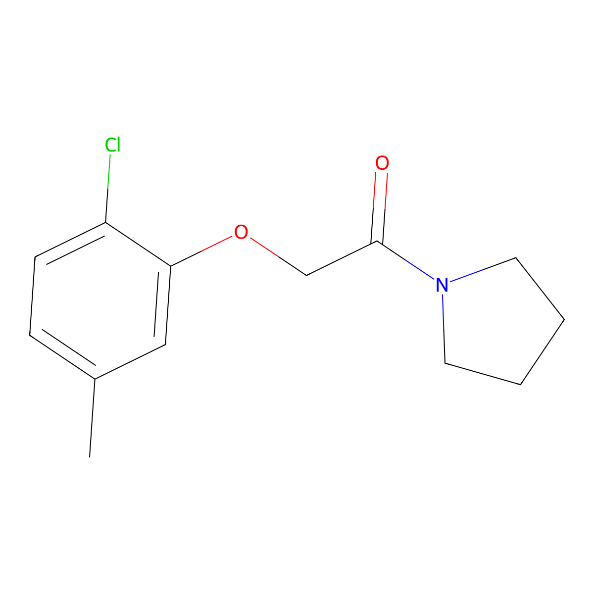 2-(2-Chloro-5-methylphenoxy)-1-(1-pyrrolidinyl)ethanone molecular structure, CAS 777872-93-2