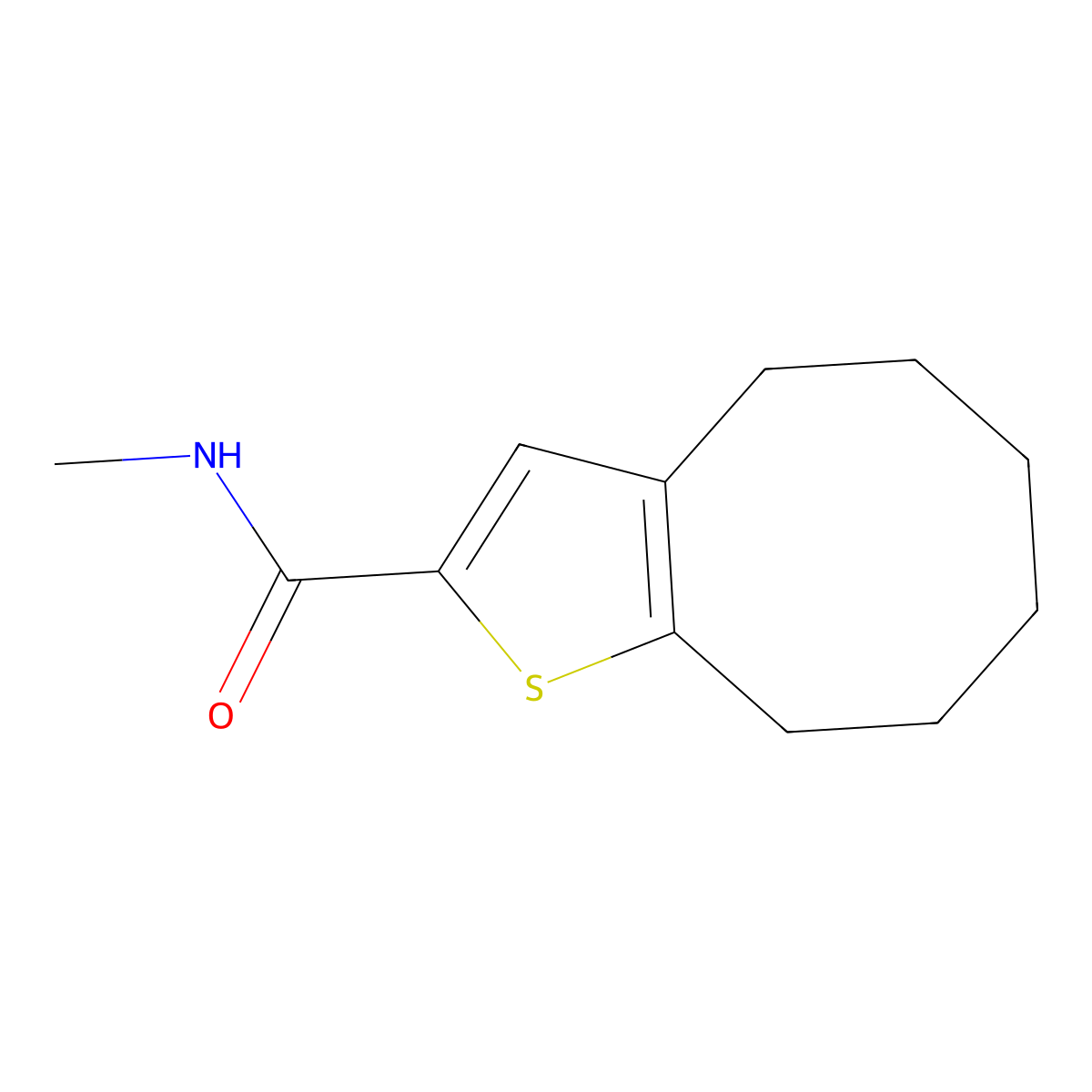 N-methyl-4,5,6,7,8,9-hexahydrocycloocta[b]thiophene-2-carboxamide molecular structure, CAS 777873-11-7