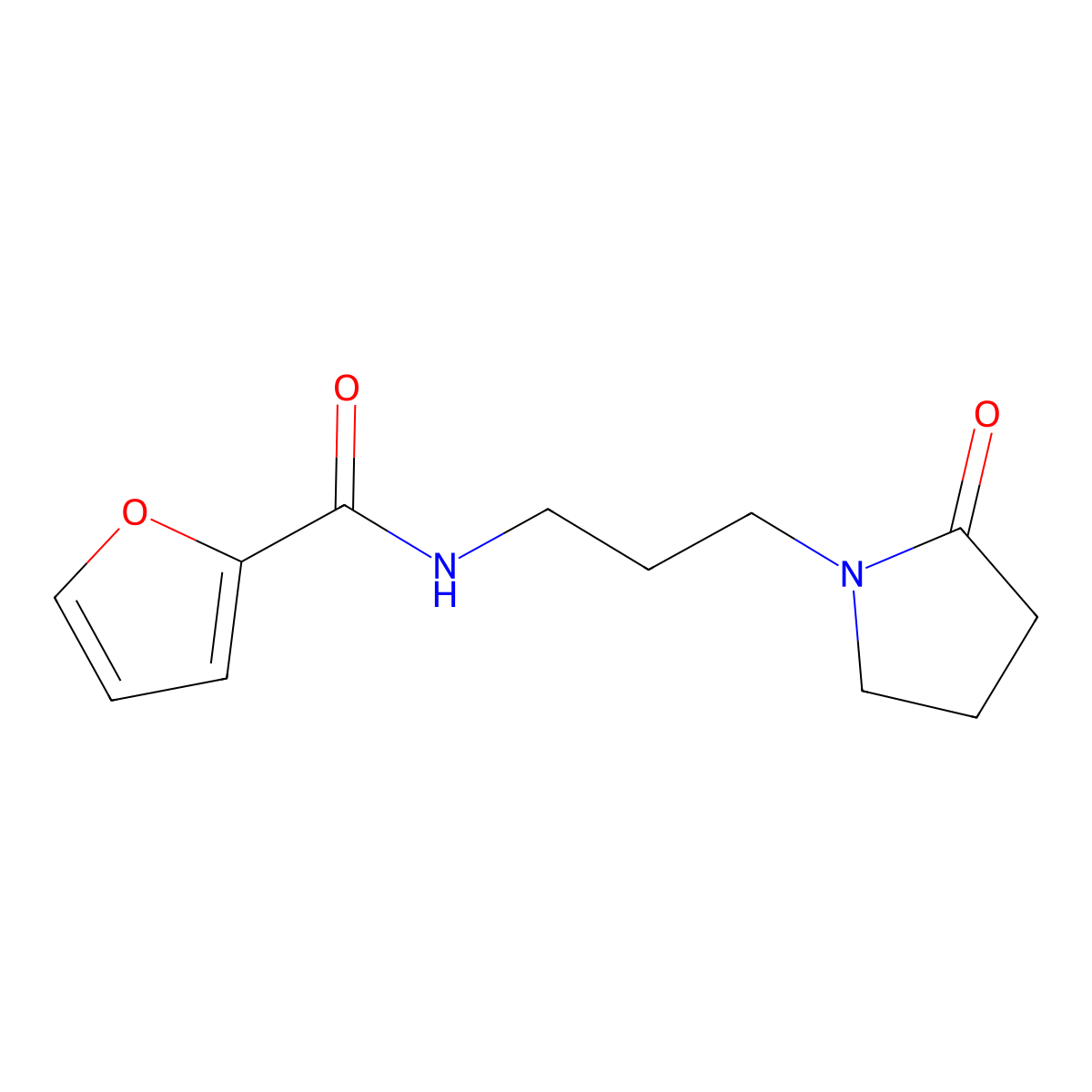 N-[3-(2-oxopyrrolidin-1-yl)propyl]furan-2-carboxamide molecular structure, CAS 777873-37-7