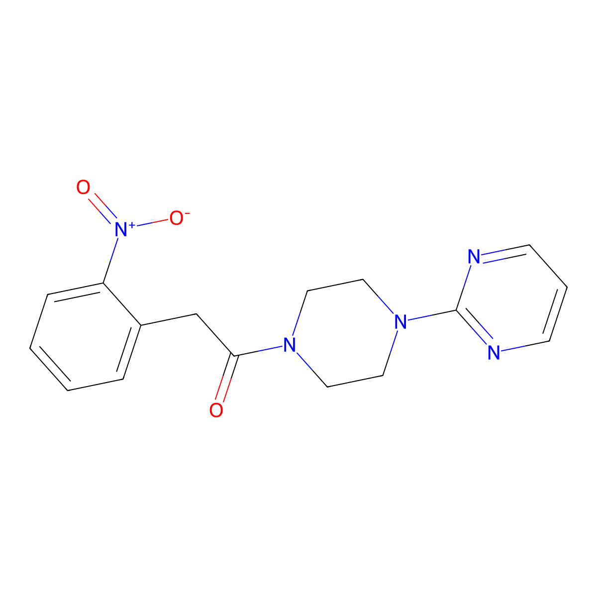 2-(2-Nitrophenyl)-1-(4-pyrimidin-2-ylpiperazin-1-yl)ethanone molecular structure, CAS 777874-00-7
