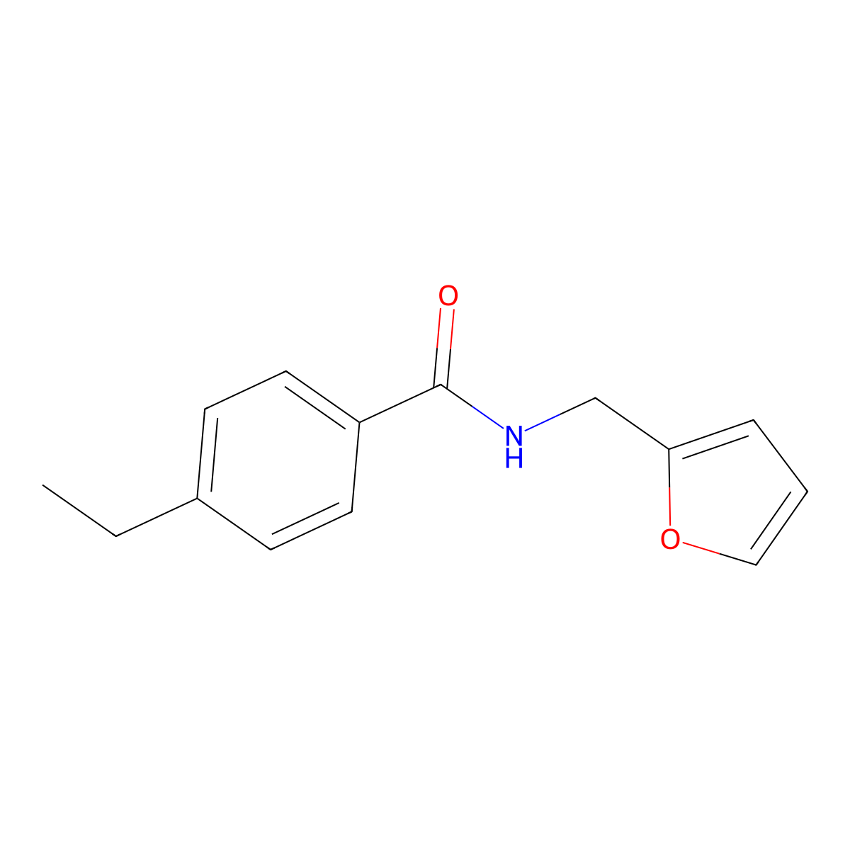 4-ethyl-N-(furan-2-ylmethyl)benzamide molecular structure, CAS 777874-24-5