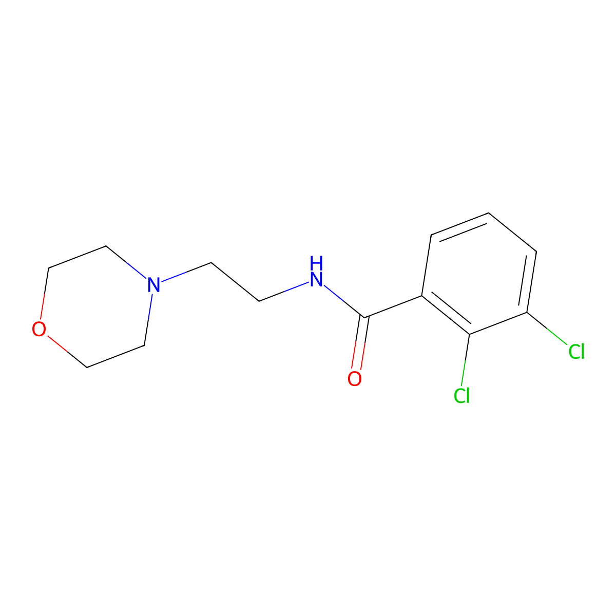2,3-Dichloro-N-[2-(4-morpholinyl)ethyl]benzamide molecular structure, CAS 777875-61-3