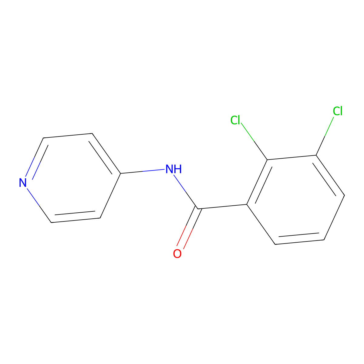 2,3-dichloro-N-(pyridin-4-yl)benzamide molecular structure, CAS 777876-00-3