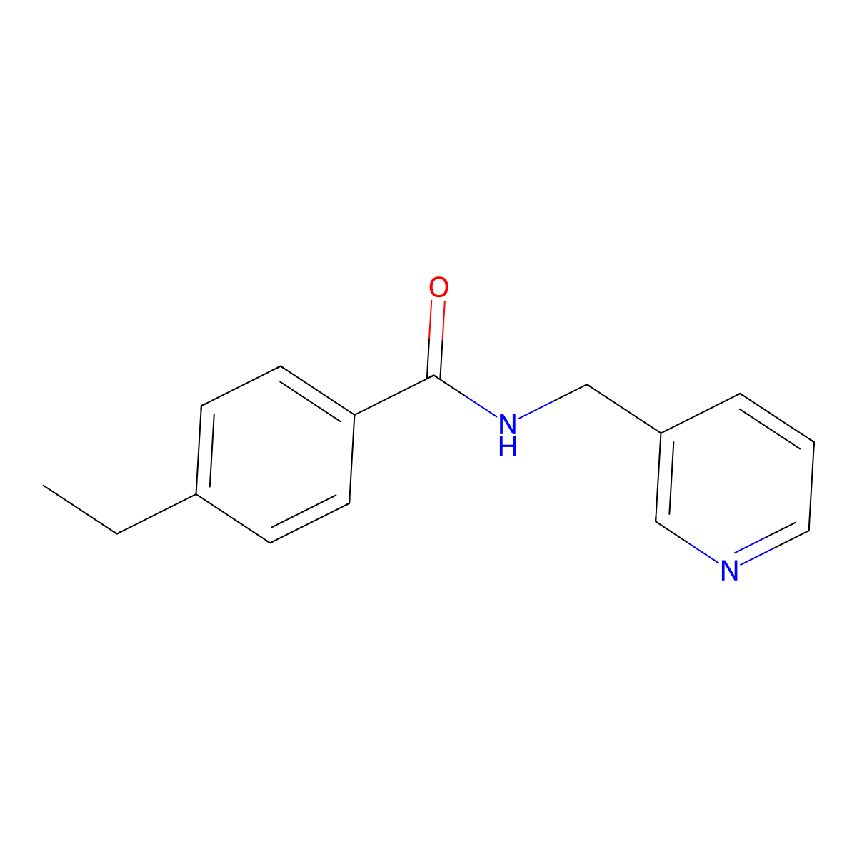 4-ethyl-N-(3-pyridinylmethyl)benzamide molecular structure, CAS 777876-68-3