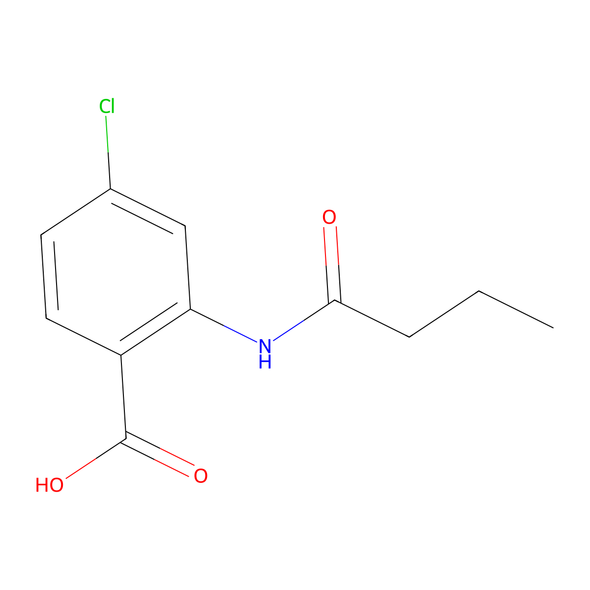 2-(Butyrylamino)-4-chlorobenzoic acid molecular structure, CAS 777877-45-9