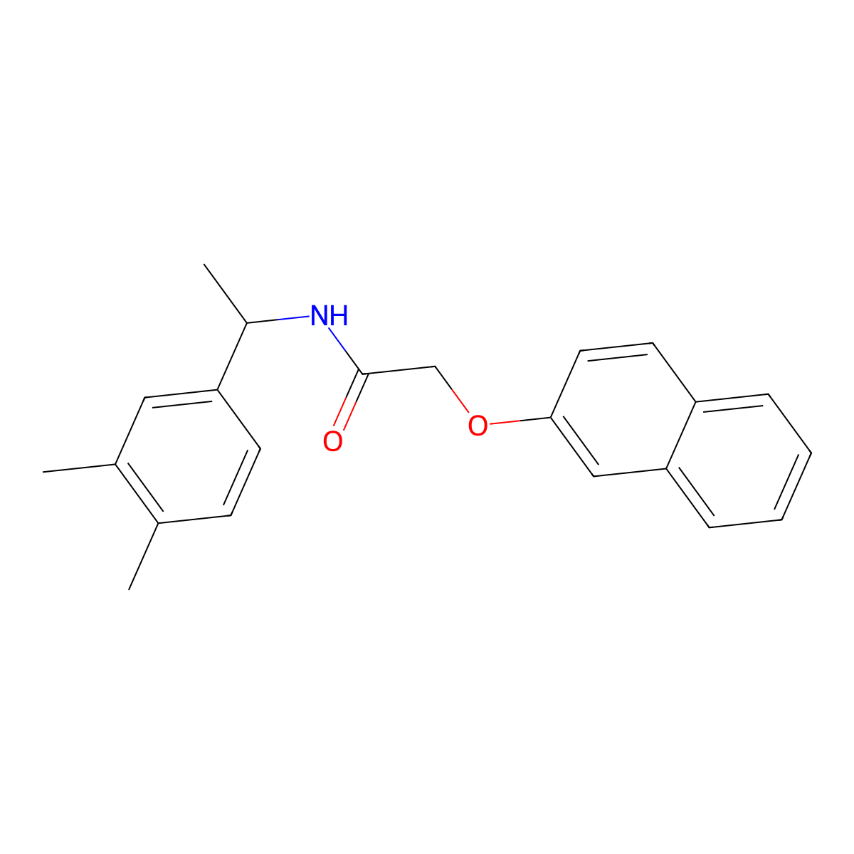 N-[(3,4-dimethylphenyl)ethyl]-2-(2-naphthyloxy)acetamide molecular structure, CAS 777878-37-2