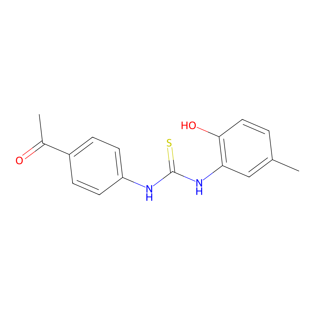 1-(4-Acetylphenyl)-3-(2-hydroxy-5-methylphenyl)thiourea molecular structure, CAS 777878-48-5