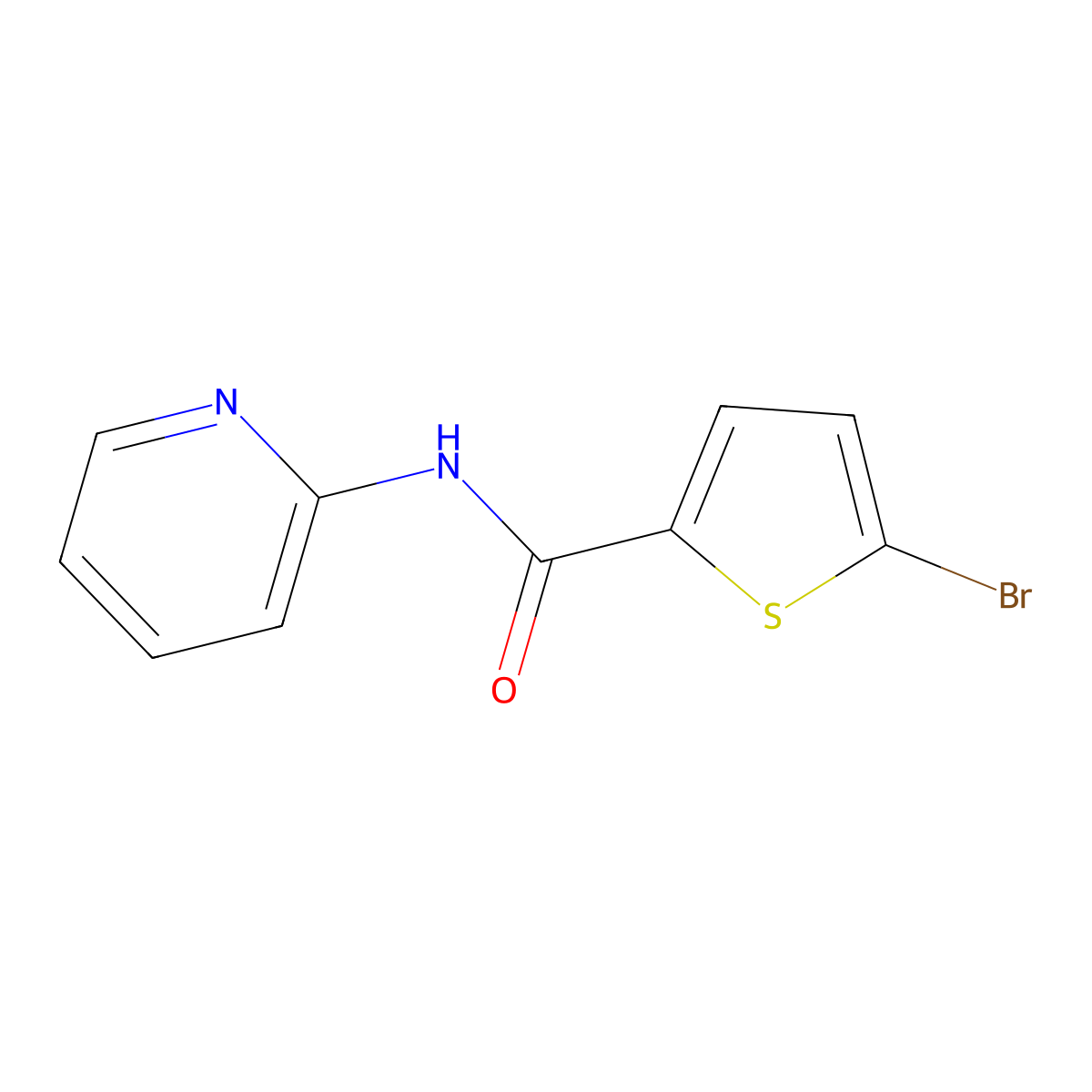 5-bromo-N-(pyridin-2-yl)thiophene-2-carboxamide molecular structure, CAS 777878-73-6
