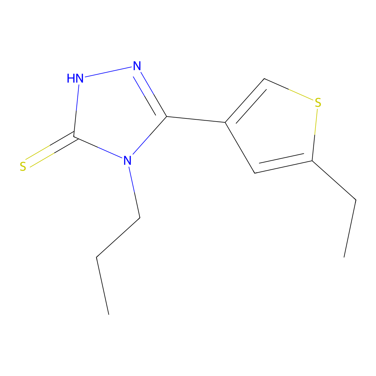 5-(5-ethylthien-3-yl)-4-propyl-4H-1,2,4-triazole-3-thiol molecular structure, CAS 777879-21-7