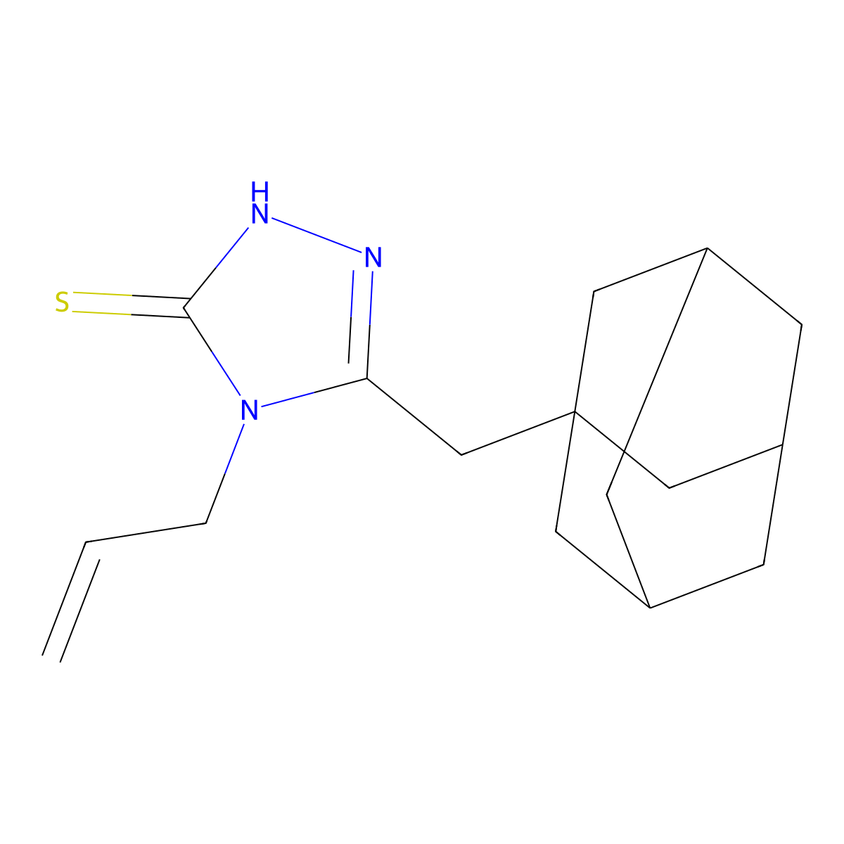 5-(1-adamantylmethyl)-4-allyl-4H-1,2,4-triazole-3-thiol molecular structure, CAS 777879-33-1