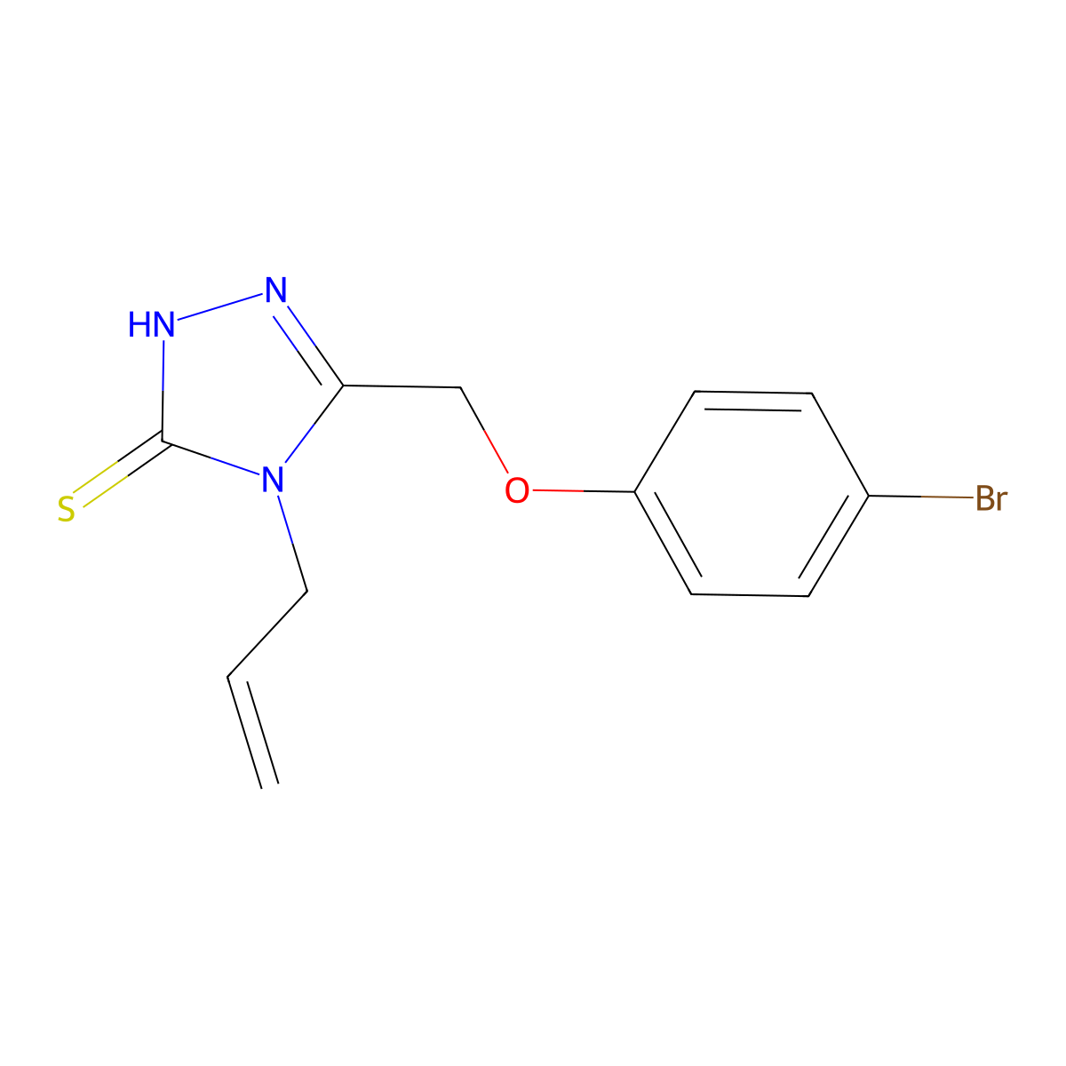 4-allyl-5-[(4-bromophenoxy)methyl]-4H-1,2,4-triazole-3-thiol molecular structure, CAS 777879-39-7