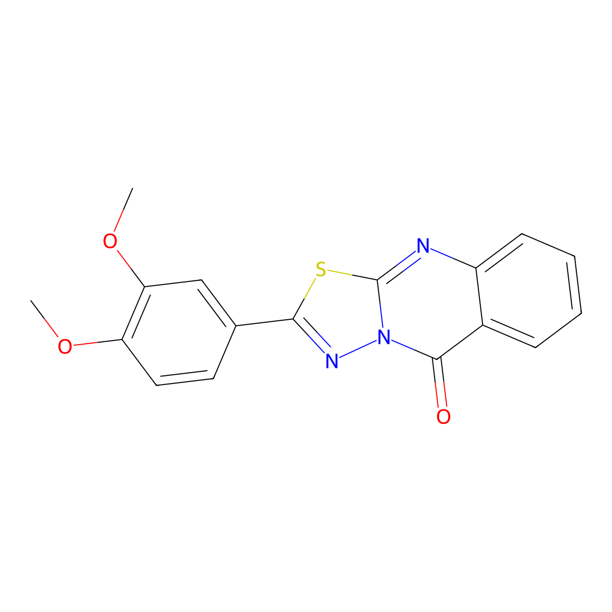 2-(3,4-dimethoxyphenyl)-5H-[1,3,4]thiadiazolo[2,3-b]quinazolin-5-one molecular structure, CAS 777880-29-2