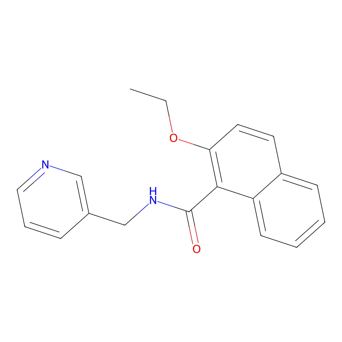 2-ethoxy-N-(3-pyridinylmethyl)-1-naphthamide molecular structure, CAS 777880-95-2