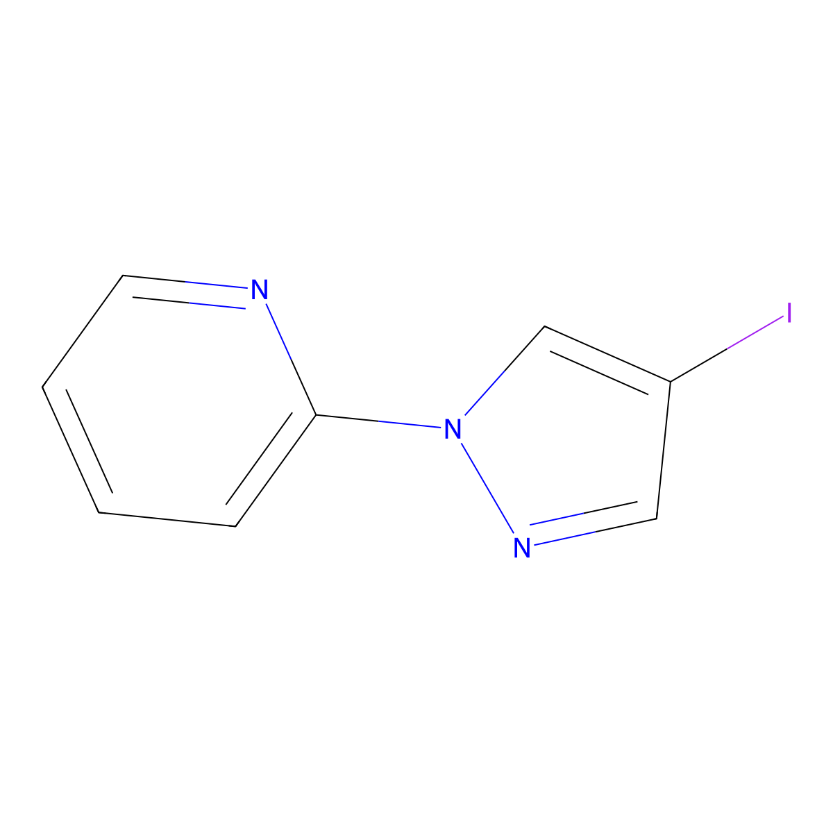 2-(4-iodo-1H-pyrazol-1-yl)Pyridine molecular structure, CAS 777881-98-8