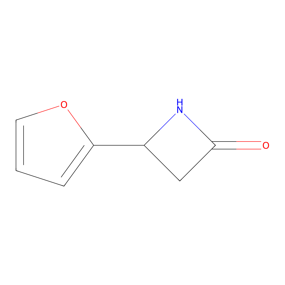 4-(Furan-2-yl)azetidin-2-one molecular structure, CAS 777883-91-7