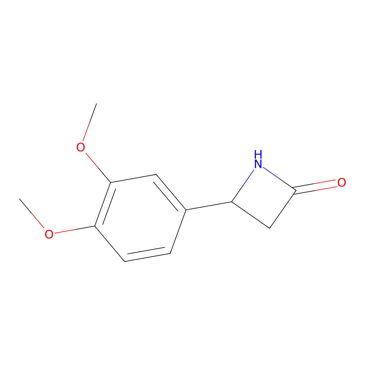 4-(3,4-Dimethoxyphenyl)azetidin-2-one molecular structure, CAS 777884-22-7