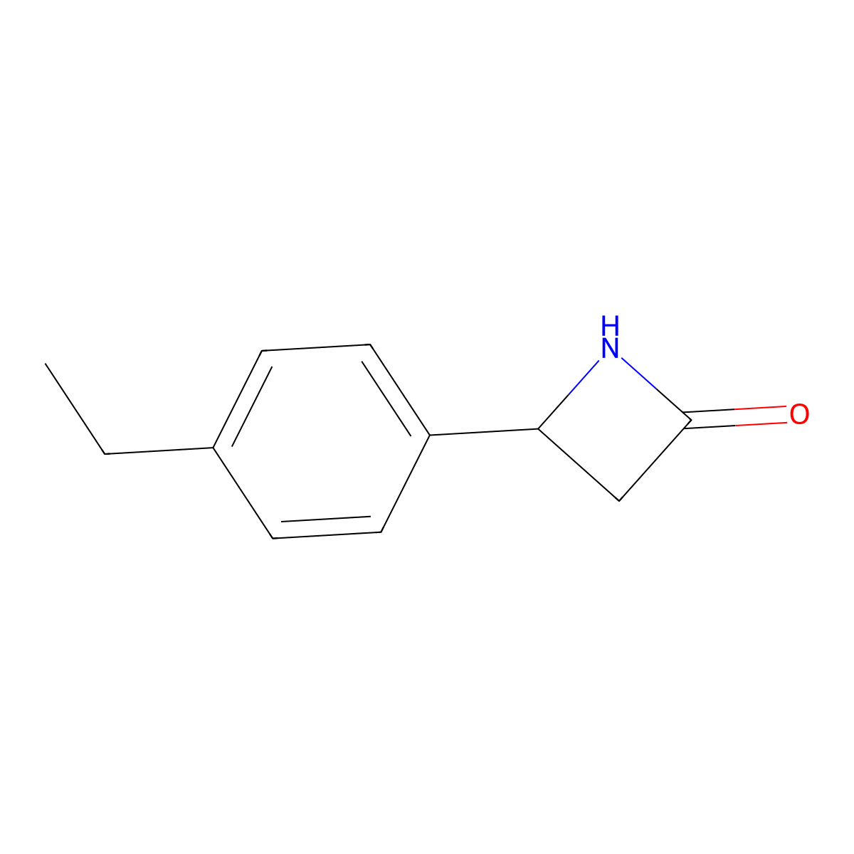 4-(4-Ethylphenyl)-2-azetidinone molecular structure, CAS 777884-26-1