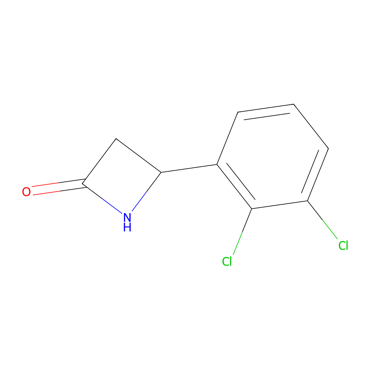 4-(2,3-Dichlorophenyl)azetidin-2-one molecular structure, CAS 777884-34-1
