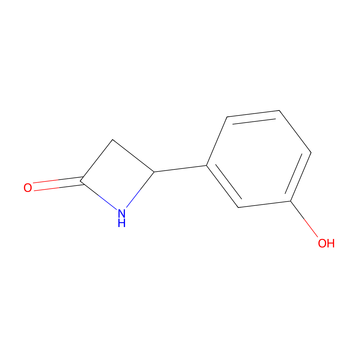 4-(3-Hydroxyphenyl)azetidin-2-one molecular structure, CAS 777884-38-5