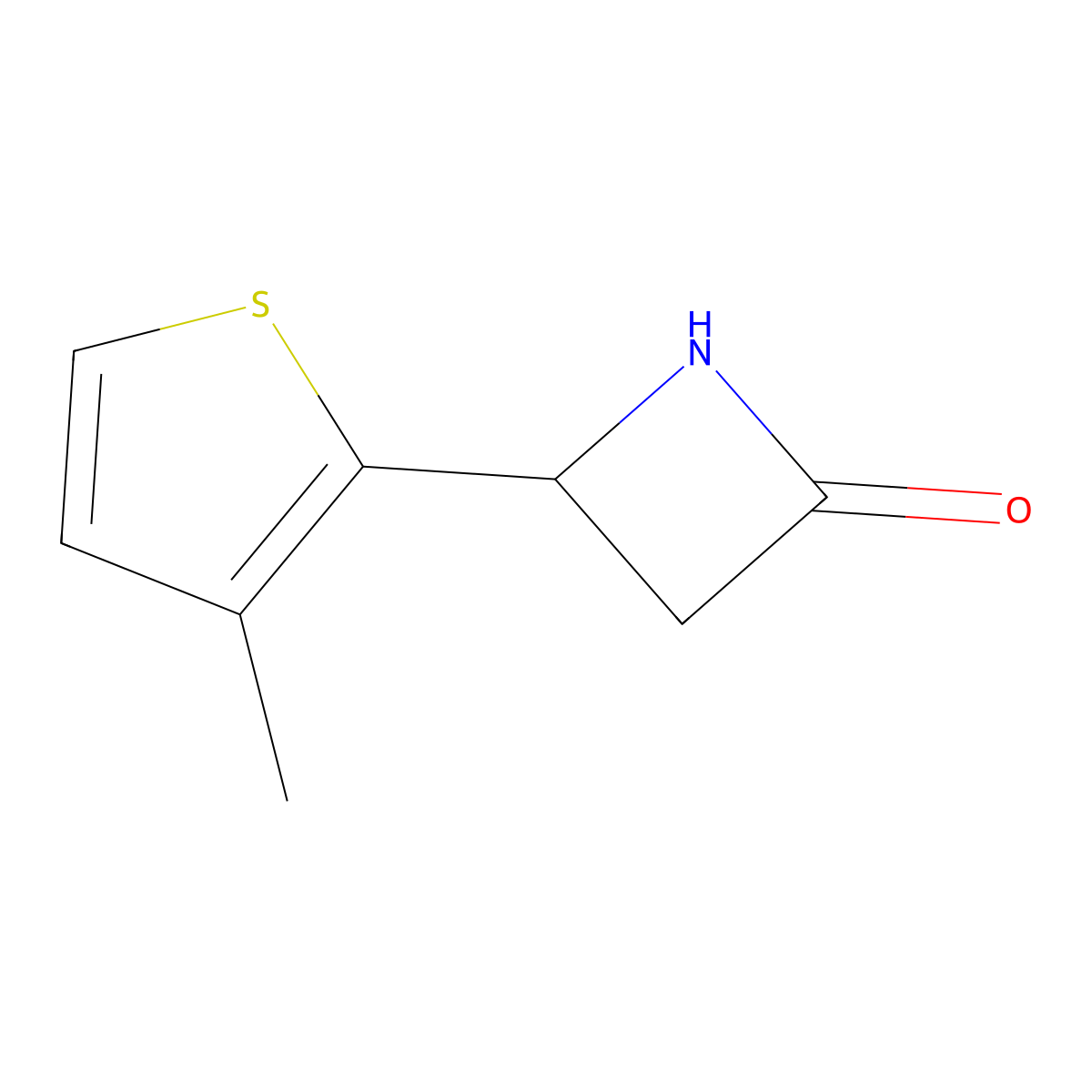 4-(3-Methylthiophen-2-yl)azetidin-2-one molecular structure, CAS 777884-53-4