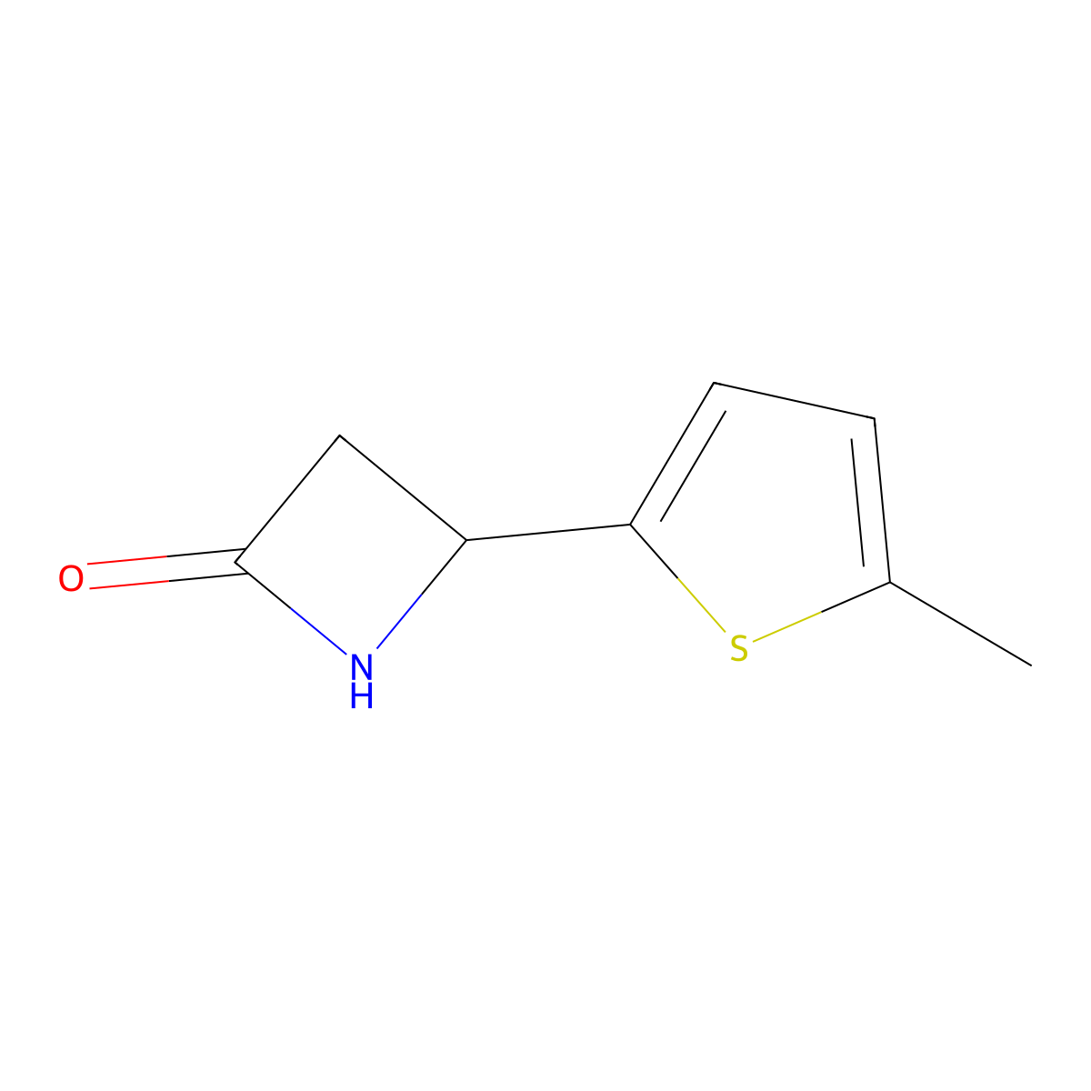 4-(5-Methylthiophen-2-yl)azetidin-2-one molecular structure, CAS 777884-56-7