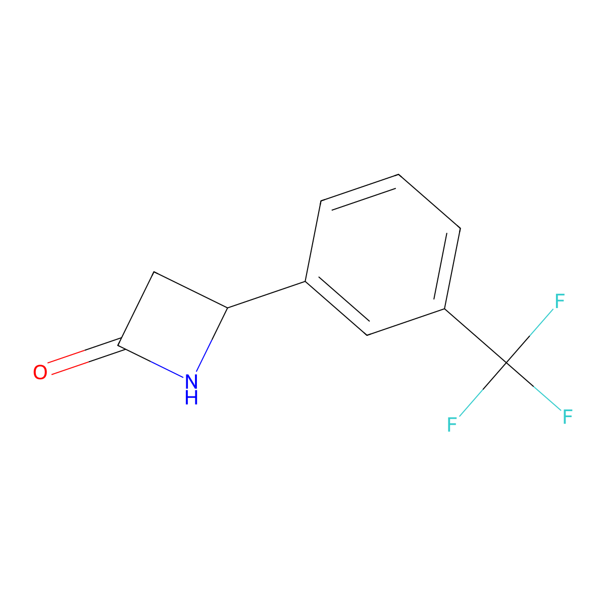 4-[3-(Trifluoromethyl)phenyl]-2-azetidinone molecular structure, CAS 777885-68-4