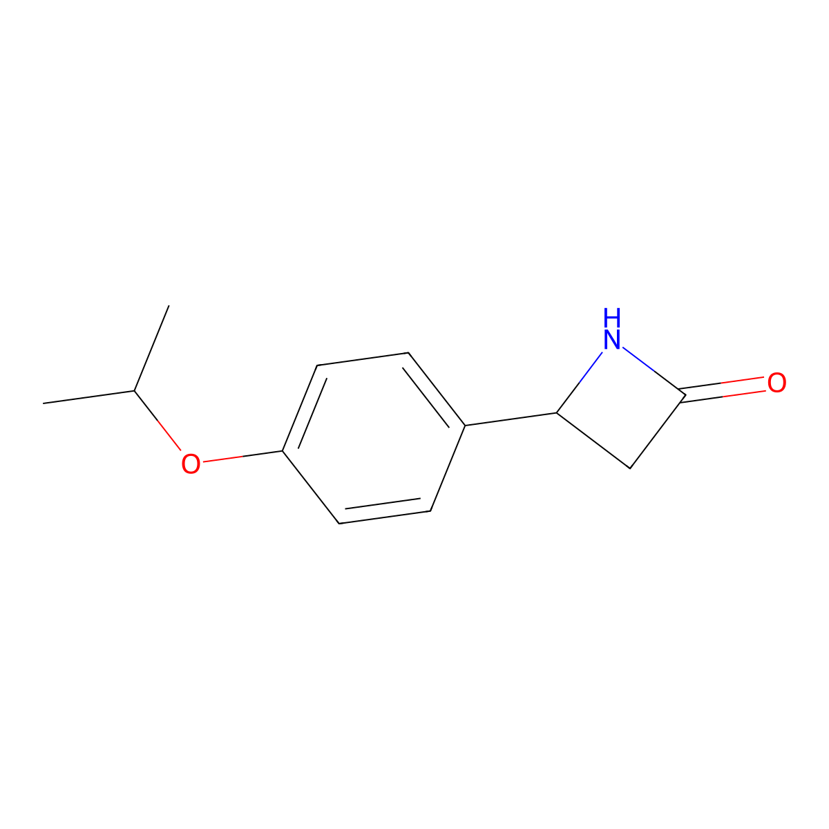 4-(4-Isopropoxyphenyl)azetidin-2-one molecular structure, CAS 777885-77-5