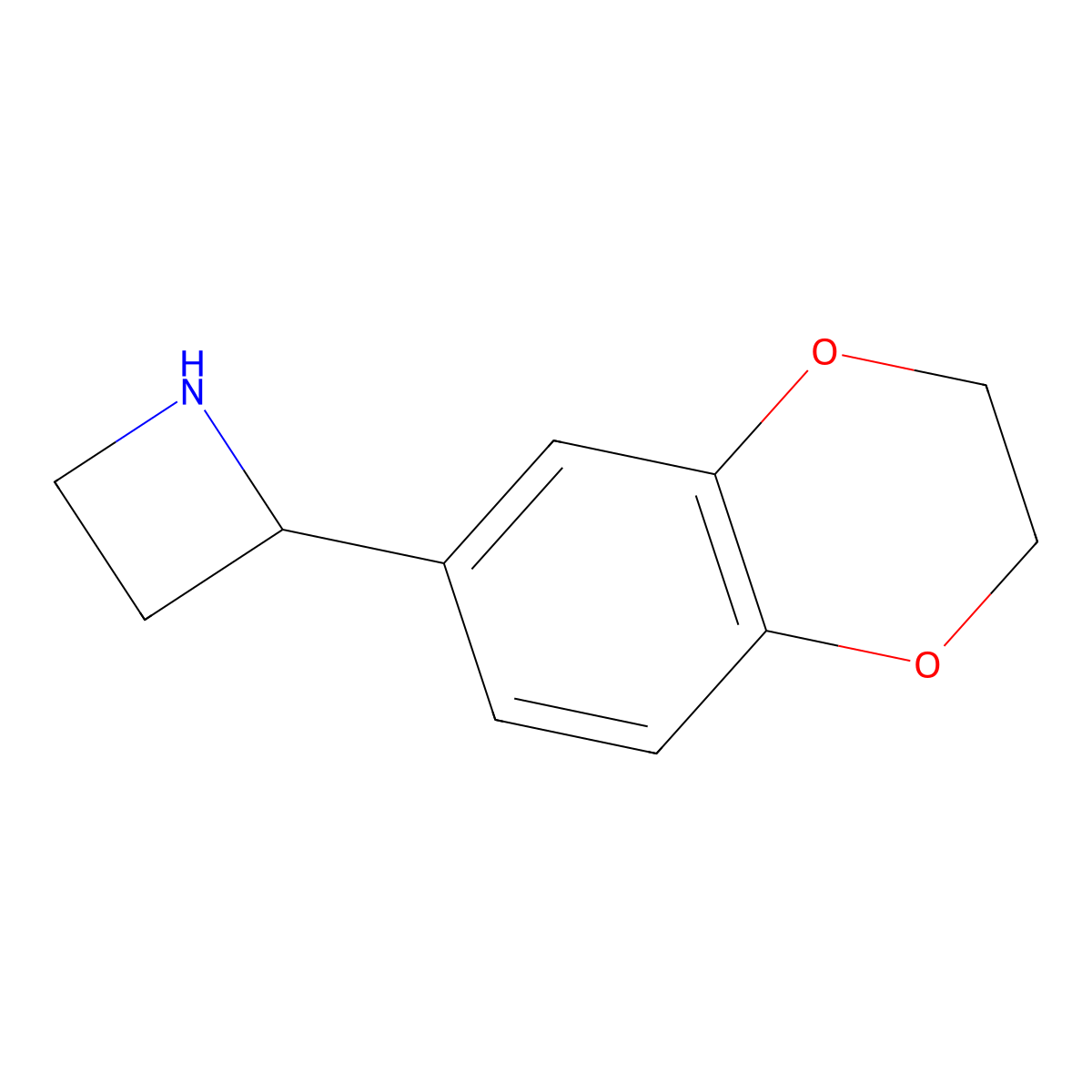 2-(2,3-Dihydrobenzo[b][1,4]dioxin-6-yl)azetidine molecular structure, CAS 777886-91-6