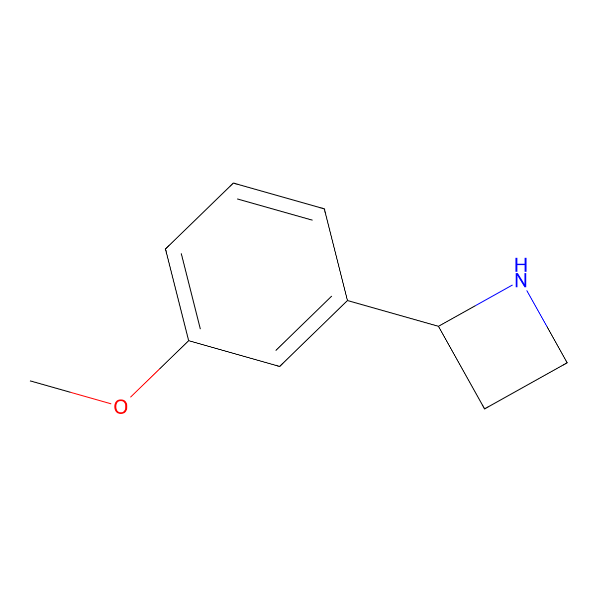 2-(3-Methoxyphenyl)azetidine molecular structure, CAS 777887-12-4