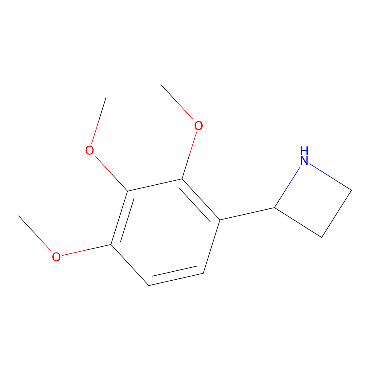 2-(2,3,4-Trimethoxyphenyl)azetidine molecular structure, CAS 777887-27-1