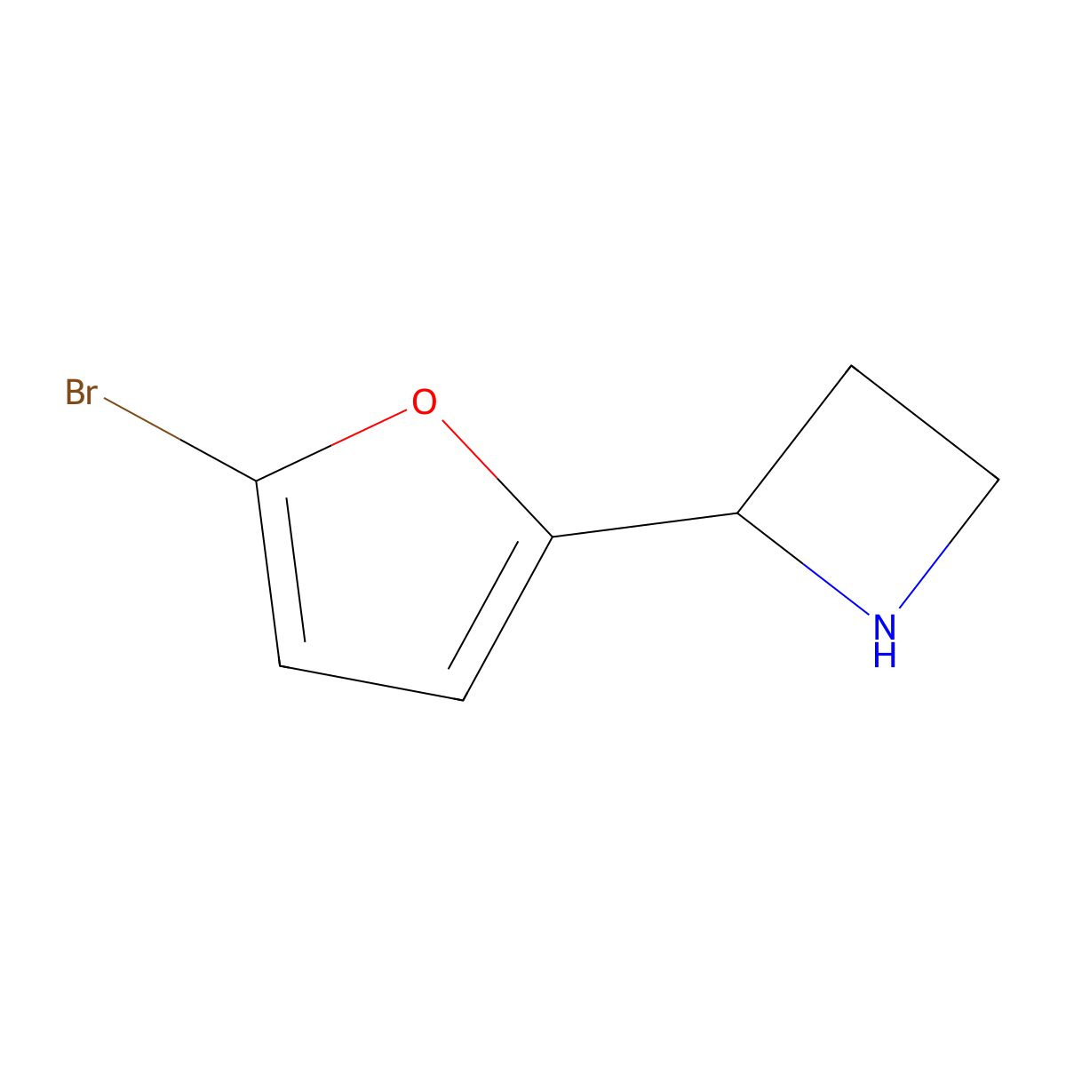 2-(5-Bromofuran-2-yl)azetidine molecular structure, CAS 777887-66-8
