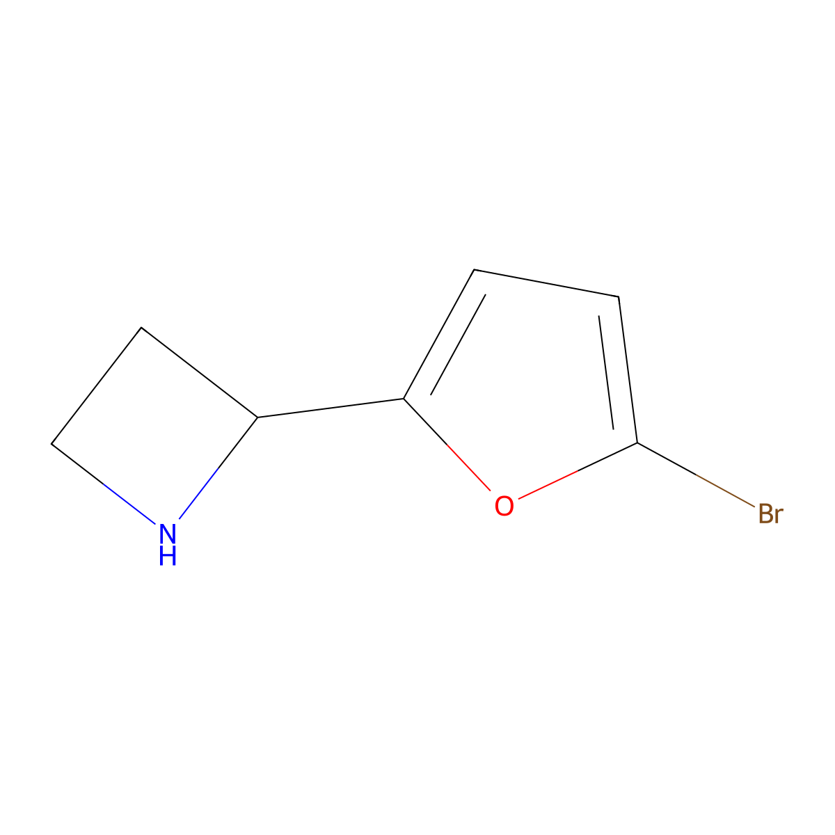 2-(5-Bromofuran-2-yl)azetidine molecular structure, CAS 777887-66-8