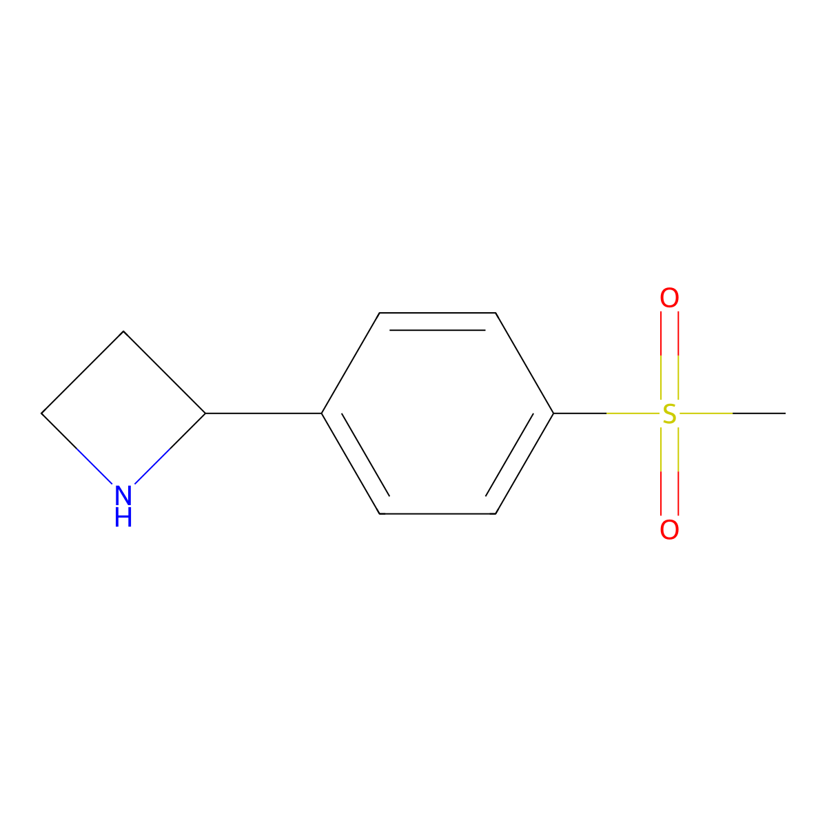 2-(4-(Methylsulfonyl)phenyl)azetidine molecular structure, CAS 777889-28-8