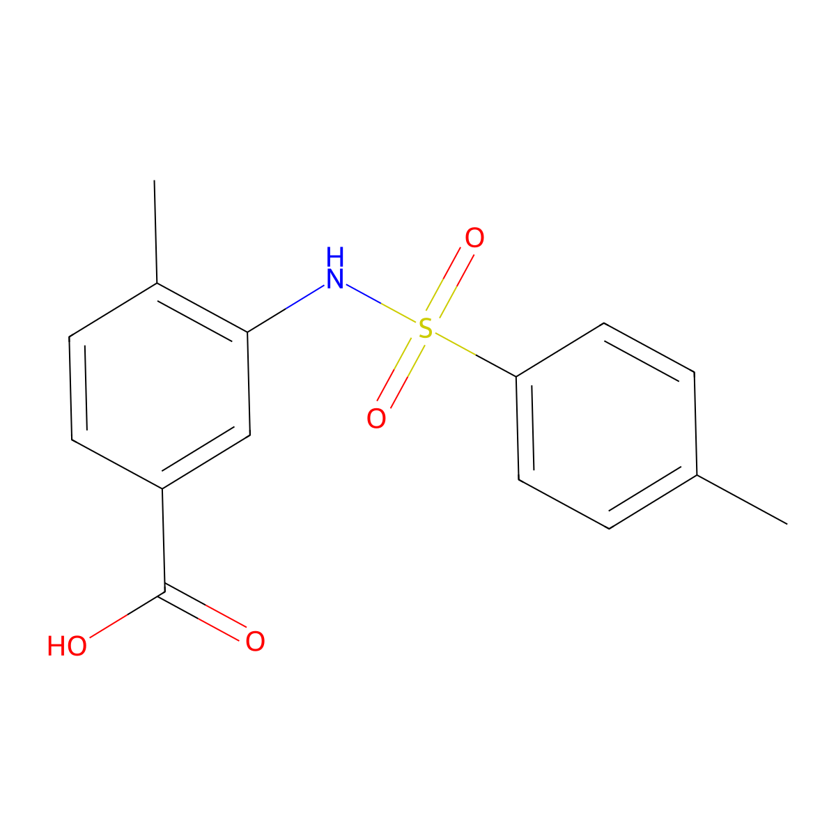 4-Methyl-3-{[(4-methylphenyl)sulfonyl]amino}benzoic acid molecular structure, CAS 777897-86-6