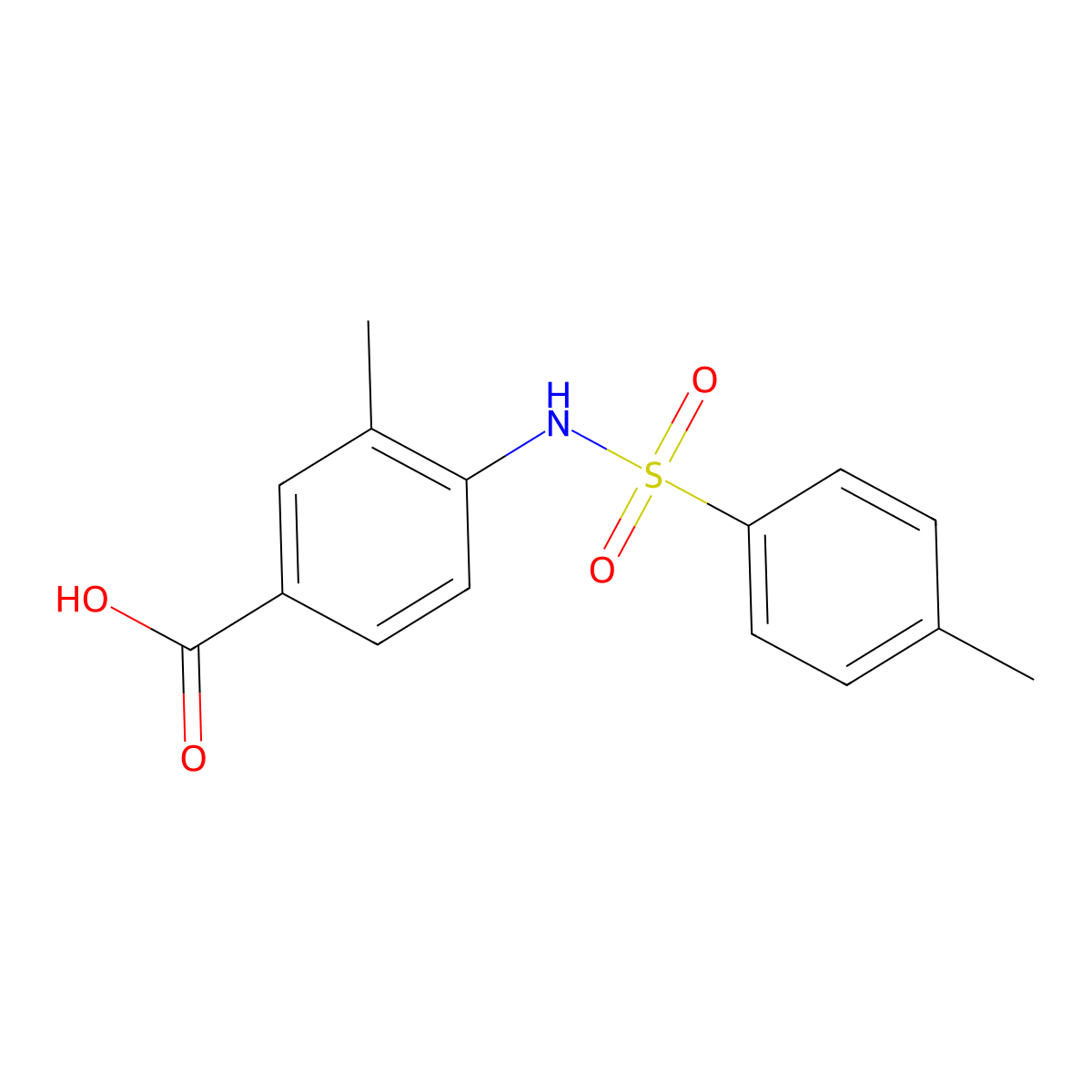 3-Methyl-4-{[(4-methylphenyl)sulfonyl]amino}benzoic acid molecular structure, CAS 777898-46-1