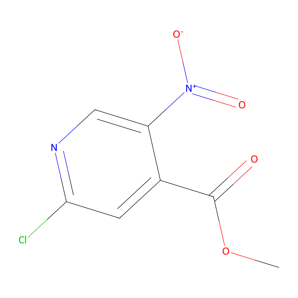 Methyl 2-chloro-5-nitroisonicotinate molecular structure, CAS 777899-57-7